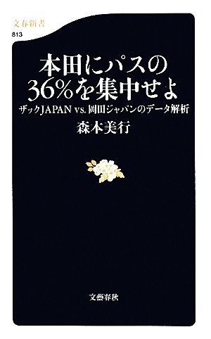 本田にパスの36%を集中せよ ザックJAPANvs.岡田ジャパンのデータ解析 文春新書