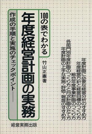 100の表でわかる年度経営計画の実務 作成の手順と実施のチェックポイント