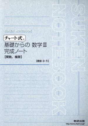 チャート式 基礎からの数学Ⅲ 完成ノート 関数、極限