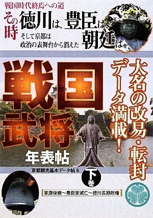 戦国時代終焉への道 その時徳川は、豊臣、朝廷は 戦国武将年表帖(下巻) 家康後継-豊臣家滅亡-徳川長期政権 京都観光基本データ帖6