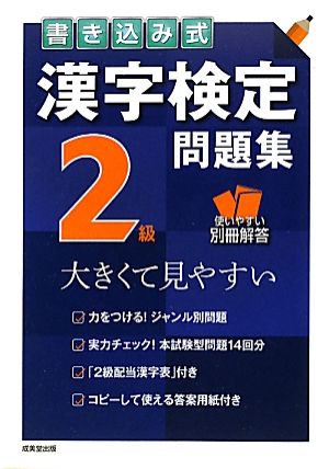 書き込み式漢字検定2級問題集