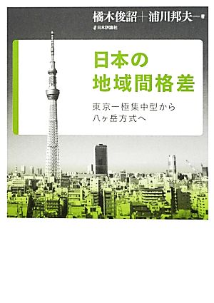 日本の地域間格差 東京一極集中型から八ヶ岳方式へ