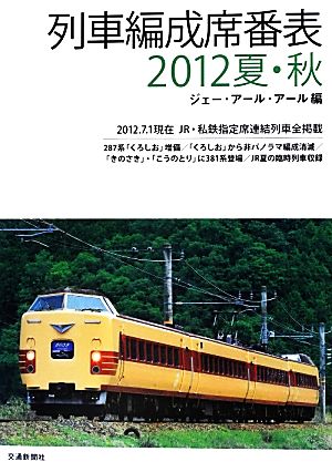 列車編成席番表(2012夏・秋)