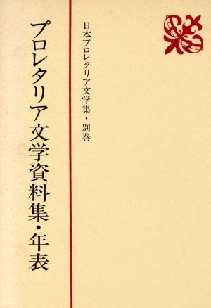 プロレタリア文学資料集 年表 日本プロレタリア文学集別巻