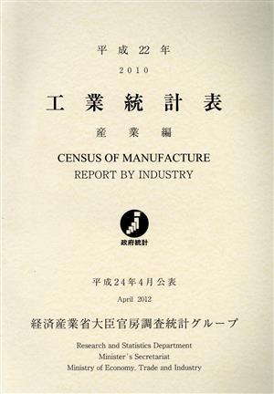 工業統計表 産業編(平成22年)