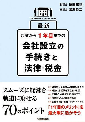 最新 起業から1年目までの会社設立の手続きと法律・税金