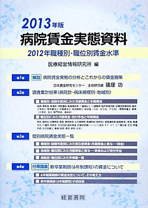 病院賃金実態資料(2013年版) 2012年職種別・職位別賃金水準