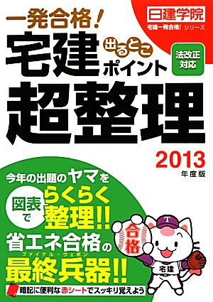 一発合格！宅建出るとこポイント超整理(2013年度版) 法改正対応 日建学院宅建一発合格！シリーズ