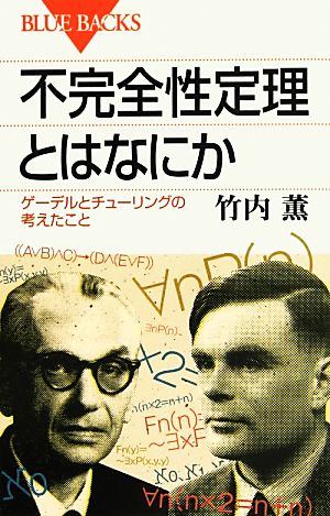 不完全性定理とはなにか ゲーデルとチューリングの考えたこと ブルーバックス