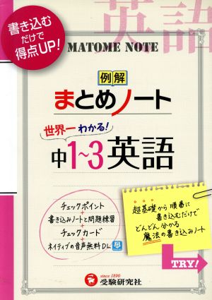 例解まとめノート 世界一わかる！中1～3 英語 中学まとめノート