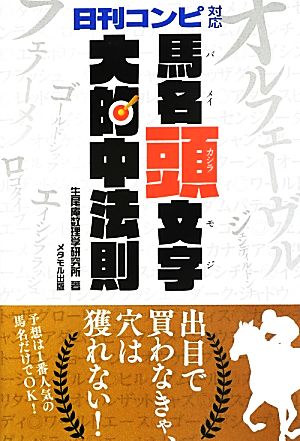 馬名頭文字大的中法則 日刊コンピ対応