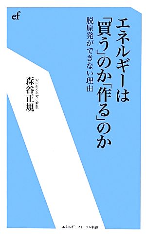 エネルギーは「買う」のか「作る」のか 脱原発ができない理由 エネルギーフォーラム新書