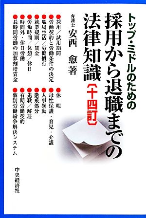 トップ・ミドルのための採用から退職までの法律知識