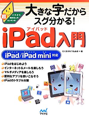 大きな字だからスグ分かる！iPad入門 iPad/iPad mini対応 これから始める人のカンタン本