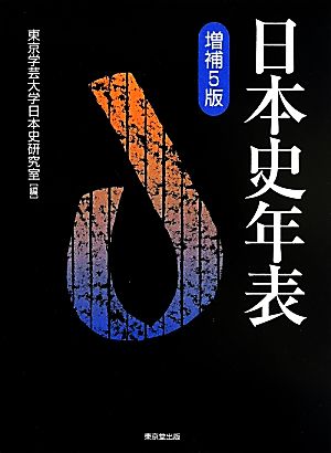 日本史年表 増補5版