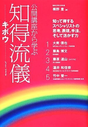 公開講座から学ぶ知得流儀 キボウ