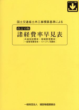 国土交通省土木工事積算基準による諸経費率早見表