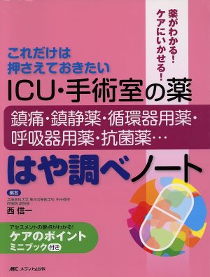 ICU・手術室の薬 はや調べノート 鎮痛・鎮静薬・循環器用薬・呼吸器用薬・抗菌薬