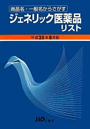 ジェネリック医薬品リスト(平成25年8月版) 商品名・一般名からさがす