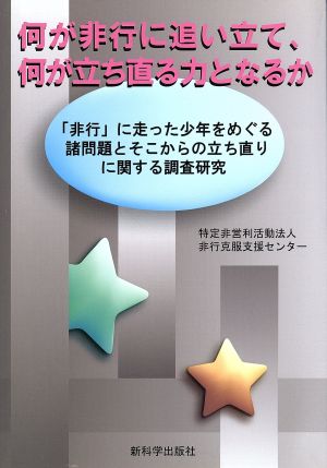 何が非行に追い立て、何が立ち直る力となるか 「非行」に走った少年をめぐる諸問題とそこからの立ち直りに関する調査研究