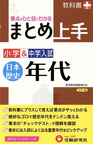 小学&中学入試 まとめ上手 日本歴史 年代 カラー版 要点がひと目でわかる