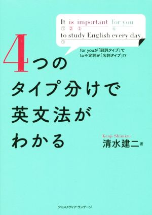 4つのタイプ分けで英文法がわかる