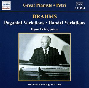 【輸入盤】Brahms: Paganini/Handel Variat