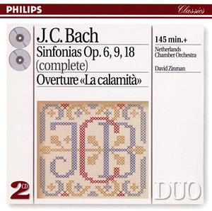 【輸入盤】J.C.Bach: Sinfonias Op.6,9,18