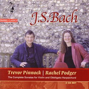 【輸入盤】Bach: Complete Sonatas for Violin and Obbligato Harpsichord / Pinnock, Podger