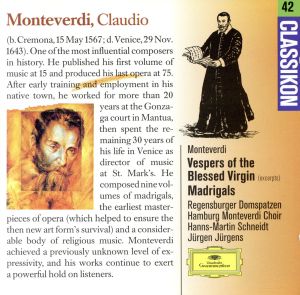 【輸入盤】Monteverdi;Vespers