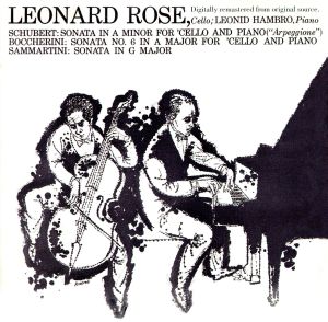 【輸入盤】Rose Plays Schubert Boccherini & Sammartini