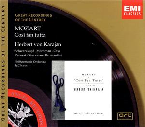 【輸入盤】Great Recordings Of The Century - Mozart: Cosi Fan Tutte / Karajan, Schwarzkopf, Merriman, Otto, Simoneau, et al