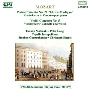 【輸入盤】Mozart: Piano Concerto No.21, Violin Concerto No.5