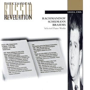 【輸入盤】Rachmaninov/Schumann/Brahms/Selected Piano Works