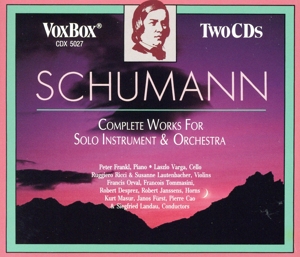【輸入盤】Schumann Complete Works for Solo Instruments and Orchestra