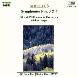 【輸入盤】Sibelius;Symphonies Nos.3&4