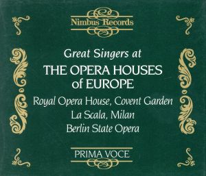 【輸入盤】Great Singers at Opera Houses