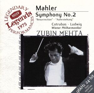 【輸入盤】Mahler: Symphony No. 2 / Mehta, Vienna Philharmonic Orchestra