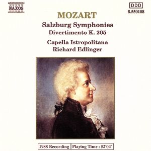 【輸入盤】Mozart:3 Salzburg Symphonies