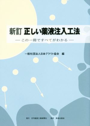 正しい薬液注入工法 新訂 この一冊ですべてがわかる