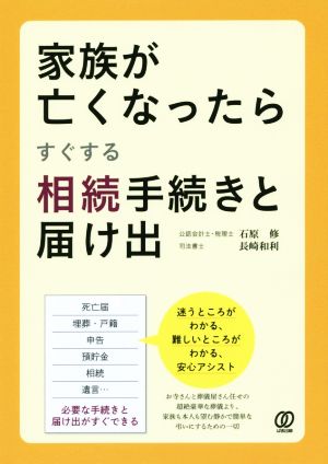 家族が亡くなったらすぐする相続手続きと届け出