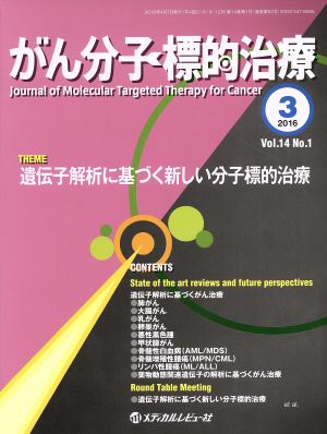 がん分子標的治療(14-1 2016-3) 遺伝子解析に基づく新しい分子標的治療