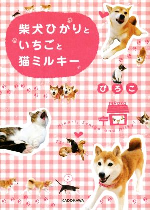 柴犬ひかりといちごと猫ミルキー