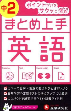 まとめ上手 英語 中2 ポイントだけをサクッと復習