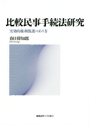 比較民事手続法研究 実効的権利保護のあり方