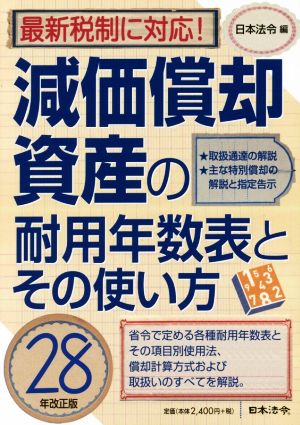 減価償却資産の耐用年数表とその使い方(28年改正版)