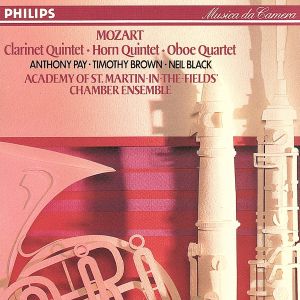 【輸入盤】MOZART:Clarinet Quintet・Horn Quintet・Oboe Quartet