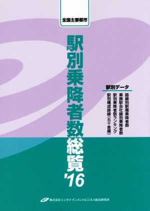 全国主要都市駅別乗降者数総覧('16)