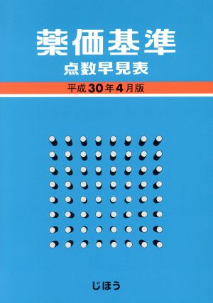 薬価基準点数早見表(平成30年4月版)