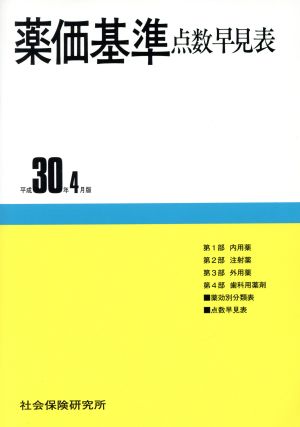 薬価基準点数早見表(平成30年4月版)